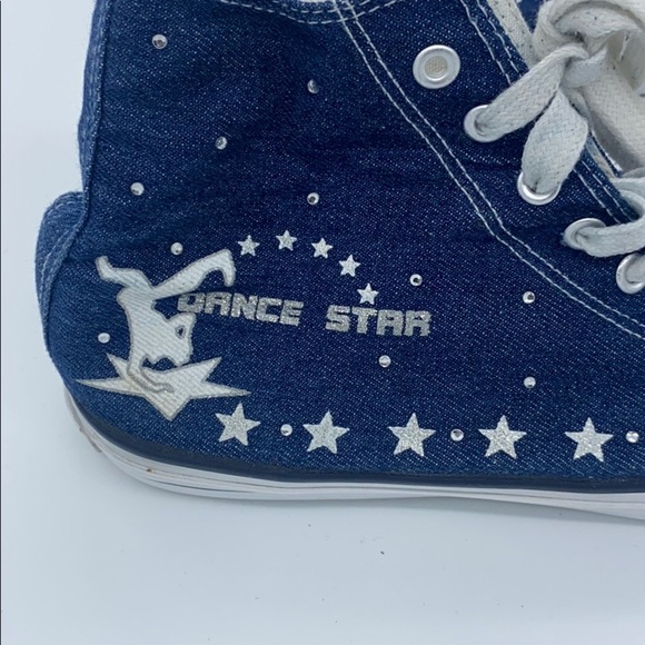 See Saw Couture Denim Dance Star Hightop Sneaker size 8 - Picture 2 of 7